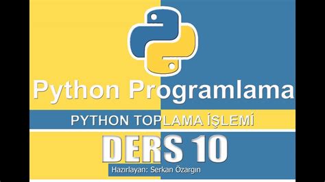 Python toplama işlemi